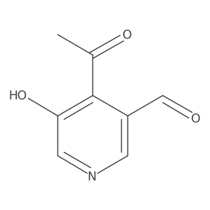 4-Acetyl-5-hydroxynicotinaldehyde结构式