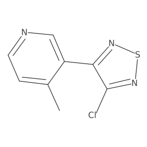 3-(4-Chloro-1,2,5-thiadiazol-3-yl)-4-methylpyridine结构式