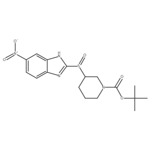 tert-Butyl 3-((5-nitro-1H-benzo[d]imidazol-2-yl)sulfinyl)piperidine-1-carboxylate Structure