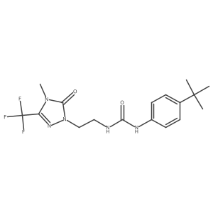1-(4-tert-butylphenyl)-3-[2-[4-methyl-5-oxo-3-(trifluoromethyl)-1,2,4-triazol-1-yl]ethyl]urea结构式