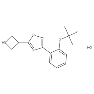 5-Azetidin-3-yl-3-[2-(trifluoromethoxy)phenyl]-1,2,4-oxadiazole hydrochloride Structure