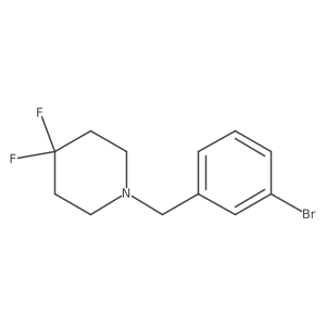 1-[(3-Bromophenyl)methyl]-4,4-difluoropiperidine结构式