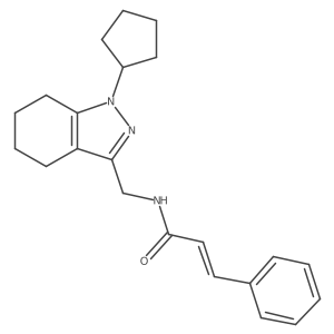 N-((1-cyclopentyl-4,5,6,7-tetrahydro-1H-indazol-3-yl)methyl)cinnamamide Structure