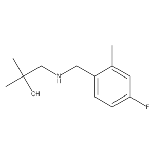 1-{[(4-Fluoro-2-methylphenyl)methyl]amino}-2-methylpropan-2-ol结构式