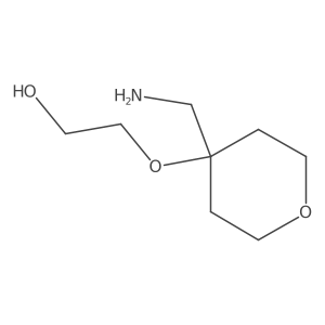 2-{[4-(Aminomethyl)oxan-4-yl]oxy}ethan-1-ol Structure