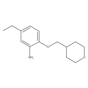 5-Ethyl-2-((tetrahydro-2H-pyran-4-yl)methoxy)aniline结构式
