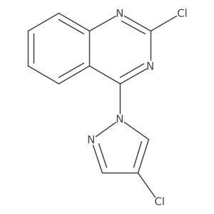 2-Chloro-4-(4-chloro-1h-pyrazol-1-yl)quinazoline结构式