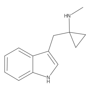 1-[(1H-indol-3-yl)methyl]-N-methylcyclopropan-1-amine结构式