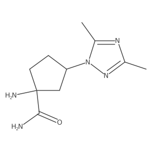 1-amino-3-(dimethyl-1H-1,2,4-triazol-1-yl)cyclopentane-1-carboxamide结构式