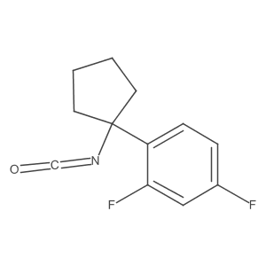 2,4-Difluoro-1-(1-isocyanatocyclopentyl)benzene Structure