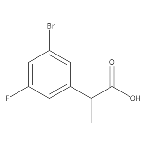 2-(3-Bromo-5-fluorophenyl)propanoic acid结构式