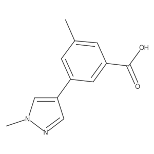 3-Methyl-5-(1-methyl-1H-pyrazol-4-yl)benzoic acid结构式