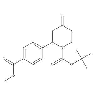tert-Butyl 2-(4-(methoxycarbonyl)phenyl)-4-oxopiperidine-1-carboxylate结构式
