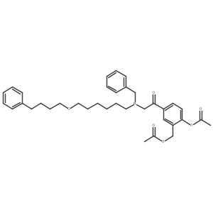 2-acetoxy-5-(N-benzyl-N-(6-(4-phenylbutoxy)hexyl)glycyl)benzyl acetate Structure