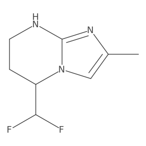 5-(Difluoromethyl)-2-methyl-5H,6H,7H,8H-imidazo[1,2-a]pyrimidine结构式