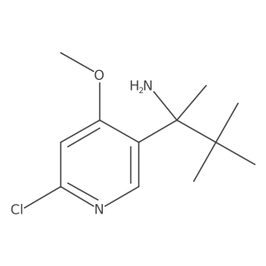 3-Pyridinemethanamine, 6-chloro-I+/--(1,1-dimethylethyl)-4-methoxy-I+/--methyl- Structure