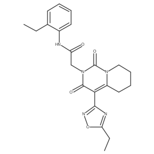 2-[4-(5-ethyl-1,2,4-oxadiazol-3-yl)-1,3-dioxo-5,6,7,8-tetrahydro-1H-pyrido[1,2-c]pyrimidin-2(3H)-yl]-N-(2-ethylphenyl)acetamide结构式