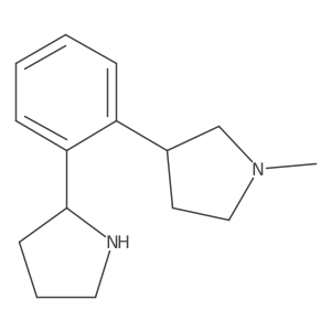 1-methyl-3-[2-(2-pyrrolidinyl)phenyl]Pyrrolidine结构式