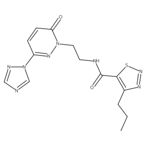 N-(2-(6-oxo-3-(1H-1,2,4-triazol-1-yl)pyridazin-1(6H)-yl)ethyl)-4-propyl-1,2,3-thiadiazole-5-carboxamide Structure