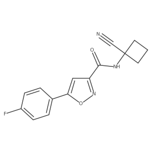 N-(1-cyanocyclobutyl)-5-(4-fluorophenyl)-1,2-oxazole-3-carboxamide Structure