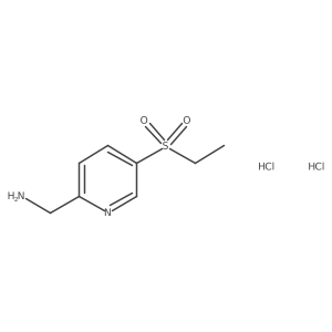(5-(Ethylsulfonyl)pyridin-2-yl)methanamine dihydrochloride Structure