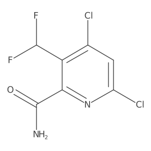 4,6-Dichloro-3-(difluoromethyl)picolinamide结构式