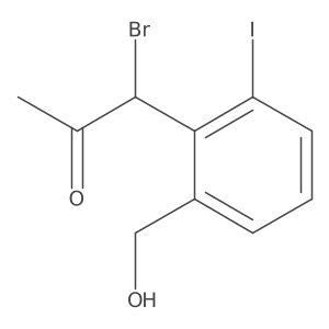 2-(1-Bromo-2-oxopropyl)-3-iodobenzylalcohol结构式