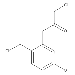 1-Chloro-3-(2-(chloromethyl)-5-hydroxyphenyl)propan-2-one结构式