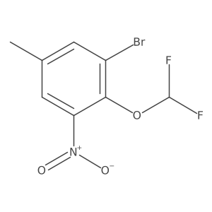 3-Bromo-4-difluoromethoxy-5-nitrotoluene Structure
