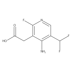 2-(4-Amino-5-(difluoromethyl)-2-fluoropyridin-3-yl)acetic acid Structure