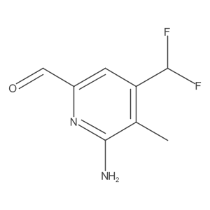 6-Amino-4-(difluoromethyl)-5-methylpicolinaldehyde结构式