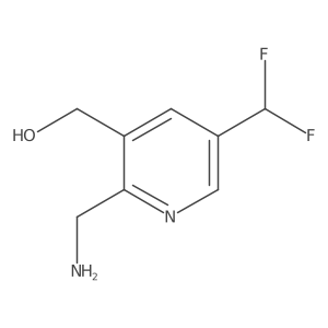 2-(Aminomethyl)-5-(difluoromethyl)pyridine-3-methanol结构式