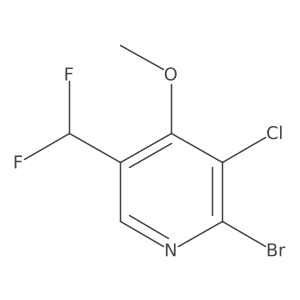 2-Bromo-3-chloro-5-(difluoromethyl)-4-methoxypyridine结构式