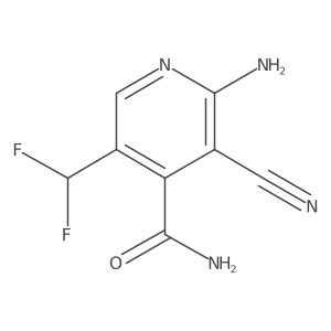 2-Amino-3-cyano-5-(difluoromethyl)isonicotinamide结构式