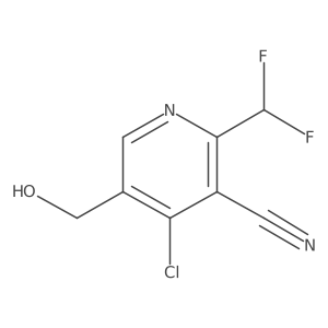 4-Chloro-2-(difluoromethyl)-5-(hydroxymethyl)nicotinonitrile Structure