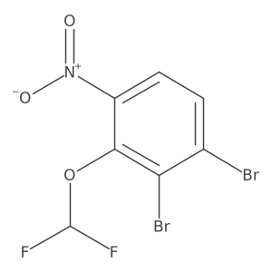 1,2-Dibromo-3-difluoromethoxy-4-nitrobenzene Structure