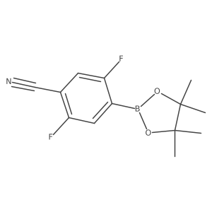 2,5-Difluoro-4-(tetramethyl-1,3,2-dioxaborolan-2-yl)benzonitrile结构式