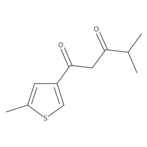 4-Methyl-1-(5-methylthiophen-3-yl)pentane-1,3-dione Structure