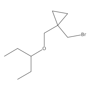 1-(Bromomethyl)-1-[(pentan-3-yloxy)methyl]cyclopropane结构式