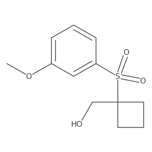 (1-((3-Methoxyphenyl)sulfonyl)cyclobutyl)methanol结构式