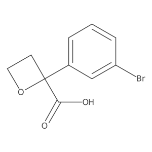 2-(3-Bromophenyl)oxetane-2-carboxylic acid Structure