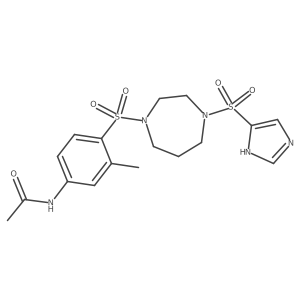 N-(4-((4-((1H-imidazol-4-yl)sulfonyl)-1,4-diazepan-1-yl)sulfonyl)-3-methylphenyl)acetamide结构式