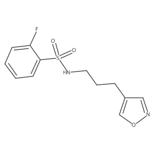 2-fluoro-N-(3-(isoxazol-4-yl)propyl)benzenesulfonamide结构式