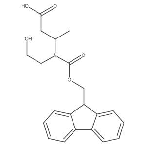3-{[(9H-fluoren-9-ylmethoxy)carbonyl](2-hydroxyethyl)amino}butanoic acid结构式