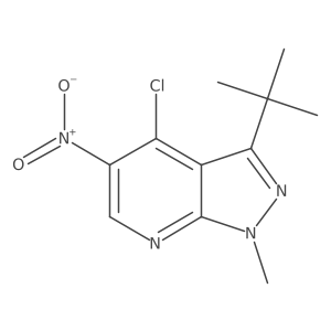 3-tert-butyl-4-chloro-1-methyl-5-nitro-1H-pyrazolo[3,4-b]pyridine Structure