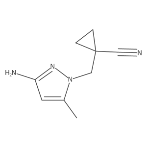 1-[(3-amino-5-methyl-1H-pyrazol-1-yl)methyl]cyclopropane-1-carbonitrile Structure