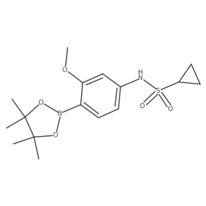 N-(3-Methoxy-4-(4,4,5,5-tetramethyl-1,3,2-dioxaborolan-2-yl)phenyl)cyclopropanesulfonamide Structure