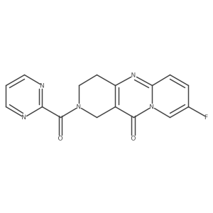 8-fluoro-2-(pyrimidine-2-carbonyl)-3,4-dihydro-1H-dipyrido[1,2-a:4',3'-d]pyrimidin-11(2H)-one结构式