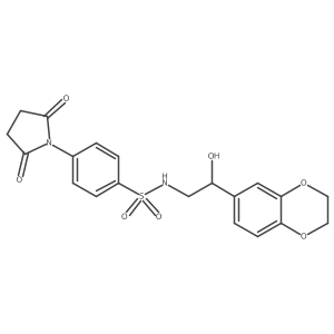N-(2-(2,3-dihydrobenzo[b][1,4]dioxin-6-yl)-2-hydroxyethyl)-4-(2,5-dioxopyrrolidin-1-yl)benzenesulfonamide Structure