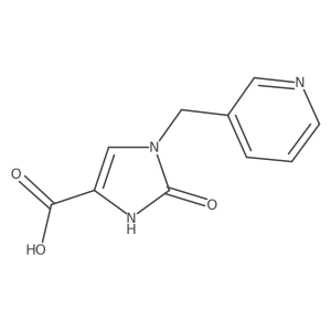 2-Oxo-1-[(pyridin-3-yl)methyl]-2,3-dihydro-1H-imidazole-4-carboxylic acid结构式